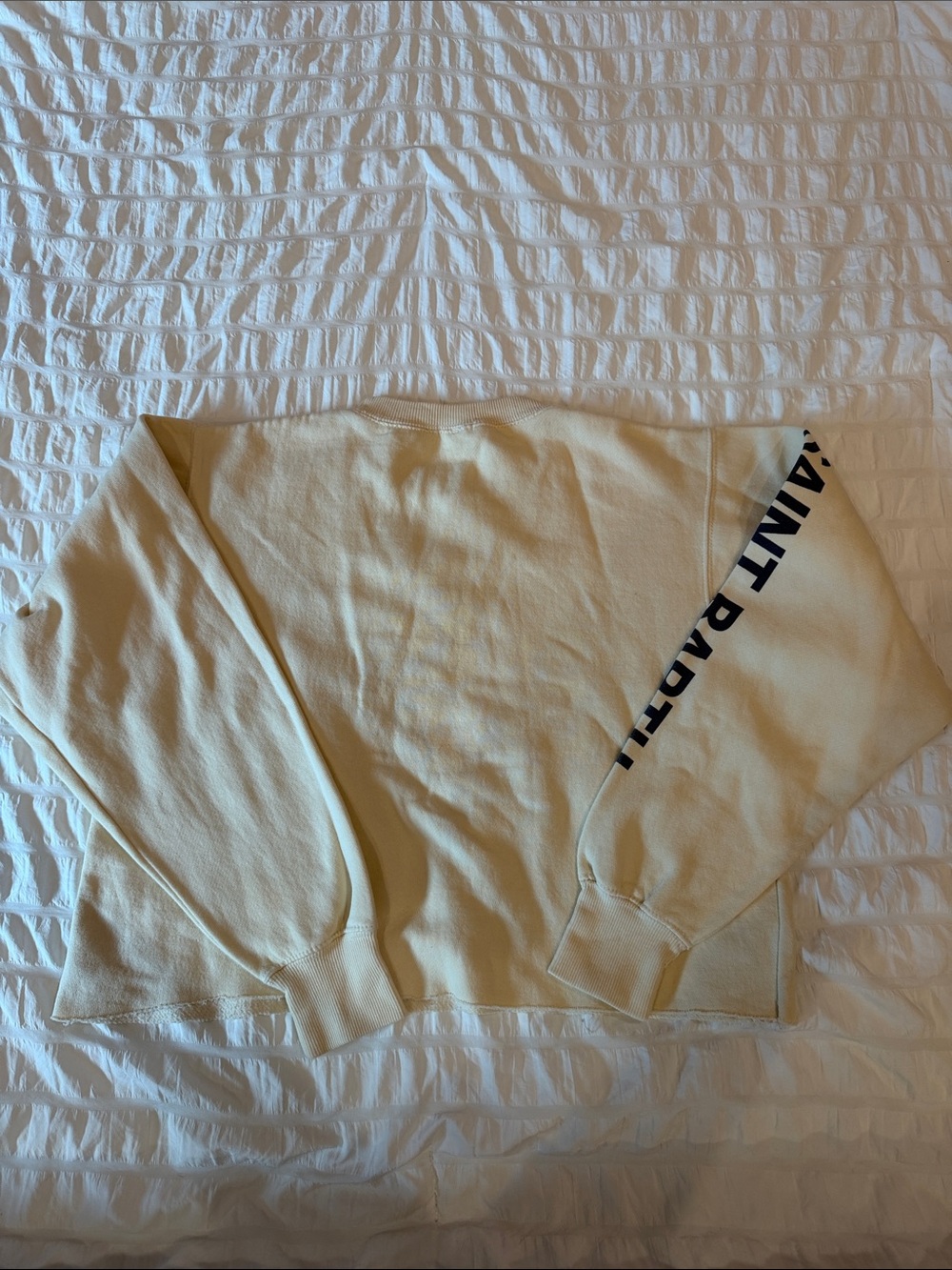 Brandy Melville Saint Barth Butter Yellow Cropped Crewneck - Picture 5 of 5